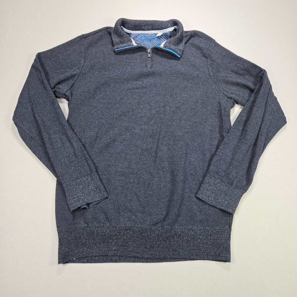 Robert Graham Men's Dark Gray Textured‎ 1/4 Zip Pullover Sweater XXL